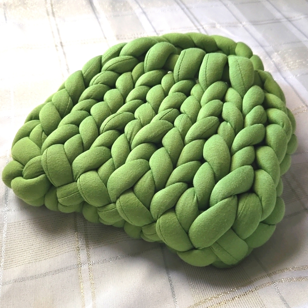 Green Chunky Cable Knit Bag - Picture 7 of 10